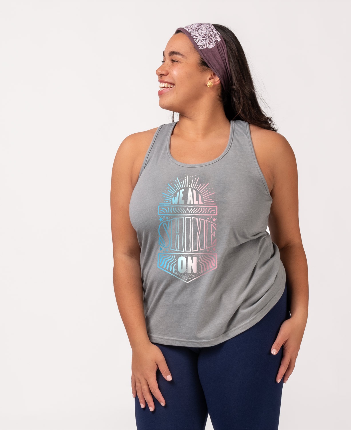 NEW! We All Shine On Recycled Racerback Tank
