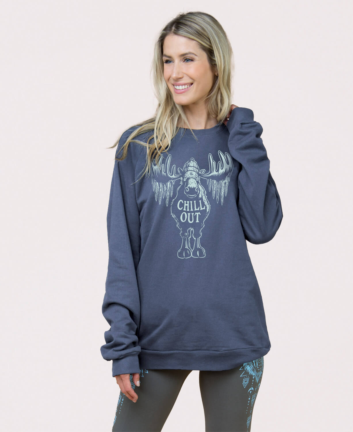 NEW! Chill Out Moose Organic Crew Sweatshirt - Unisex