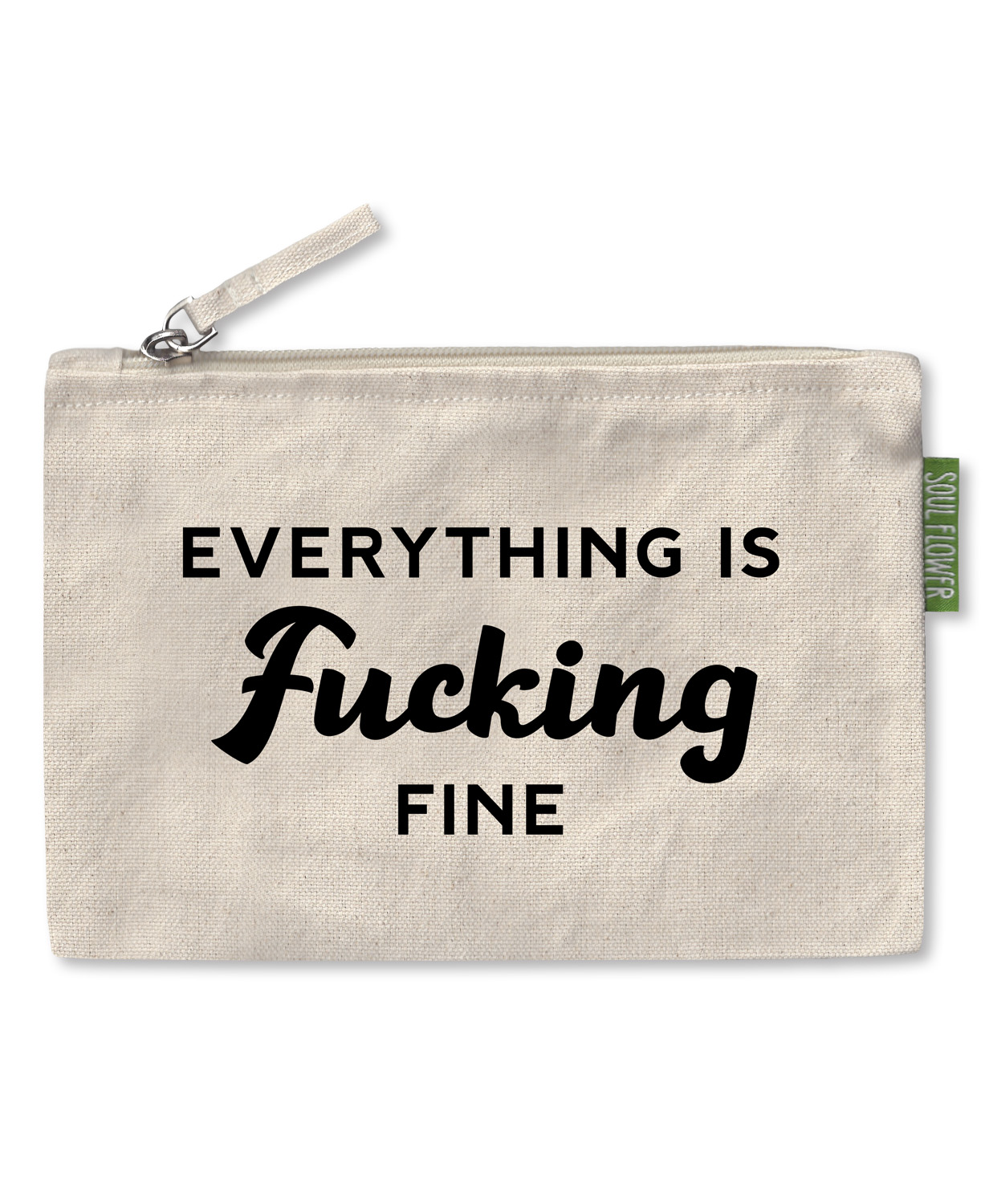 Everything Is Fucking Fine Large Zipper Pouch