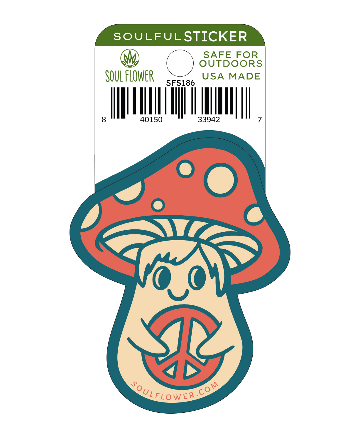 NEW! Peace Shroom Sticker