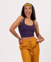 NEW! Organic Cotton Fitted Cropped Tank Top - Amethyst