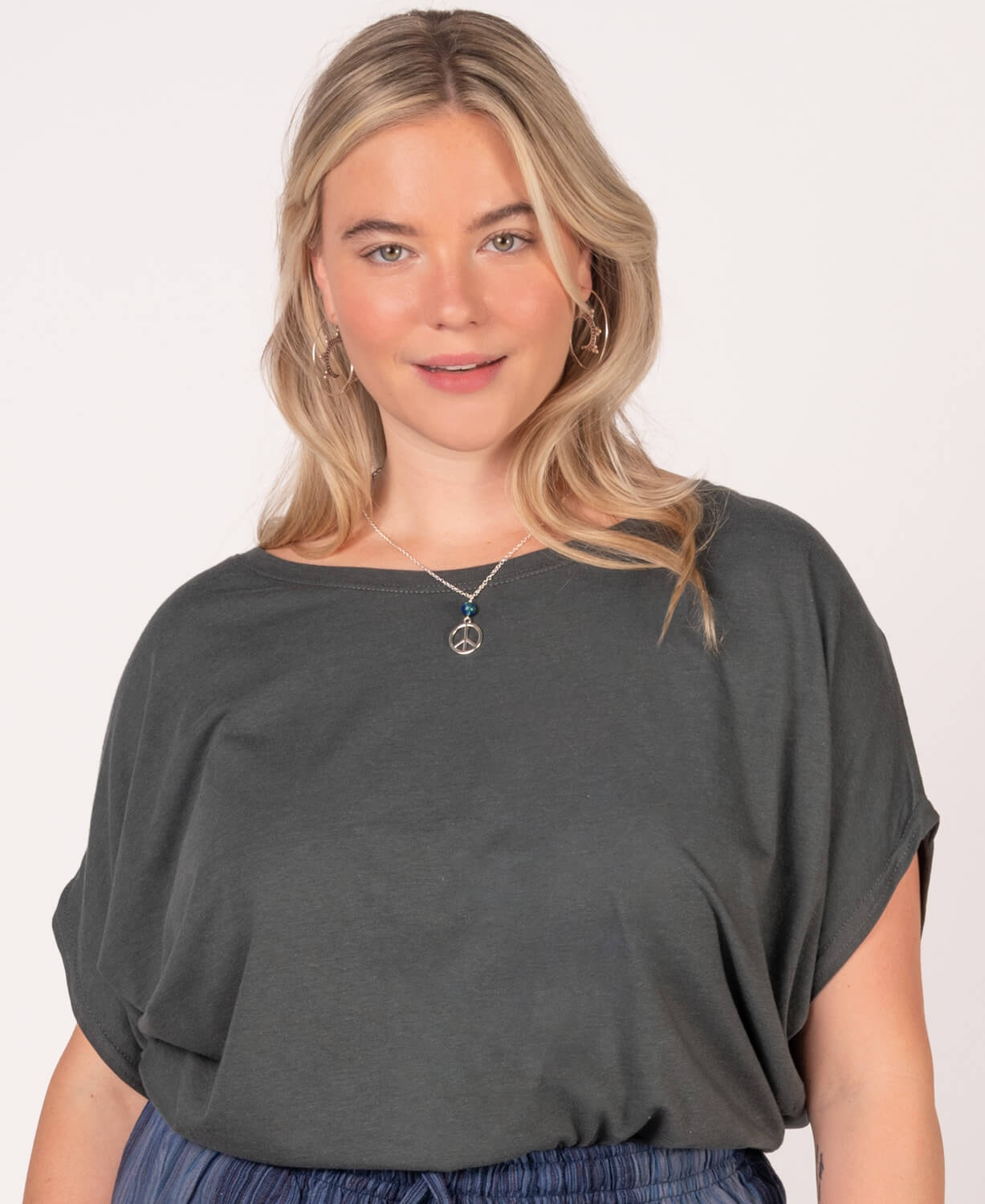 Charcoal Slouch Top Off The Shoulder Top Soul Flower charcoal-slouch-top-off-the-shoulder-top-soul-flower
