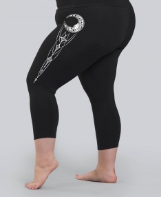 Sun & Moon Leggings | Screenprinted Capris | Soul Flower
