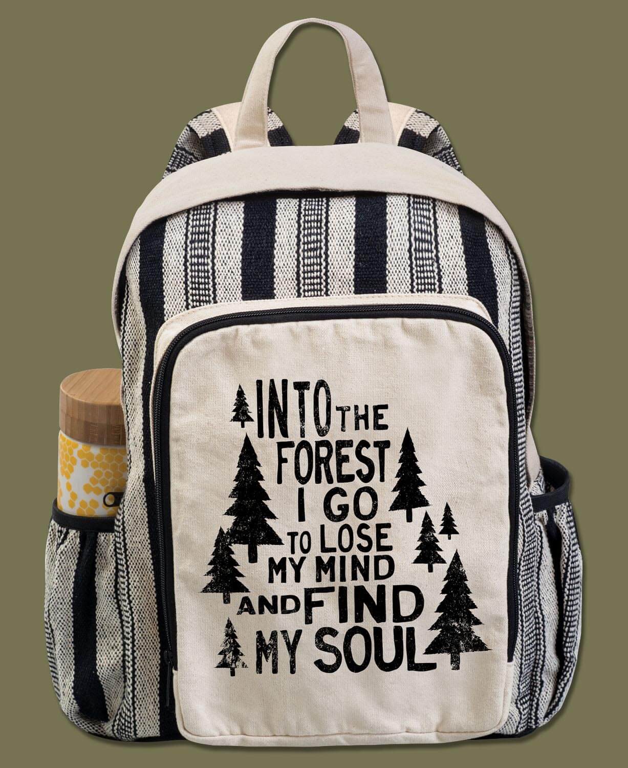 Into the Forest Canvas Backpack - Natural