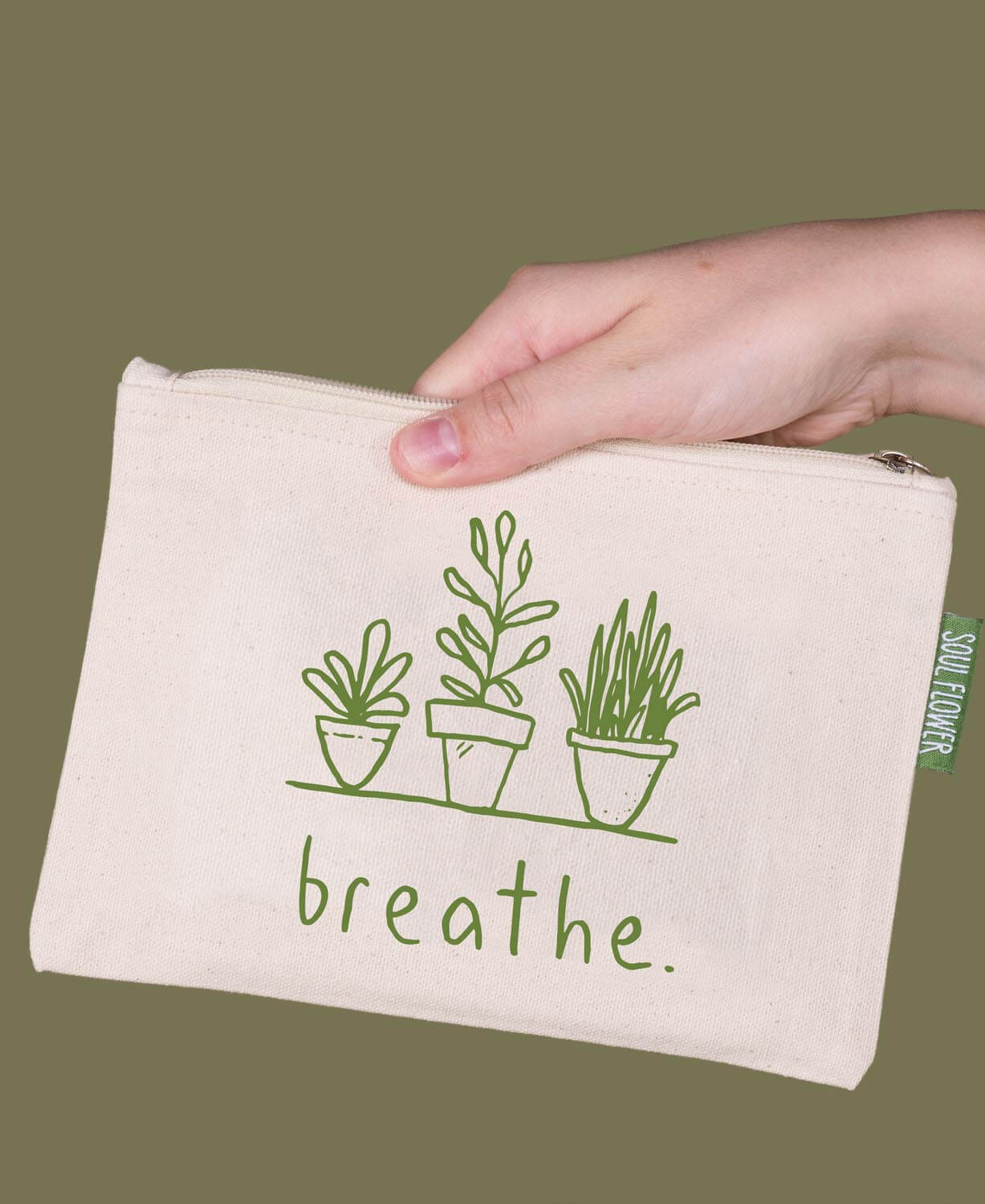 Breathe Large Zipper Pouch