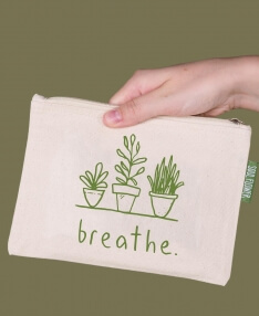 Breathe Large Zipper Pouch