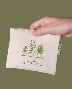 Breathe Small Zipper Pouch