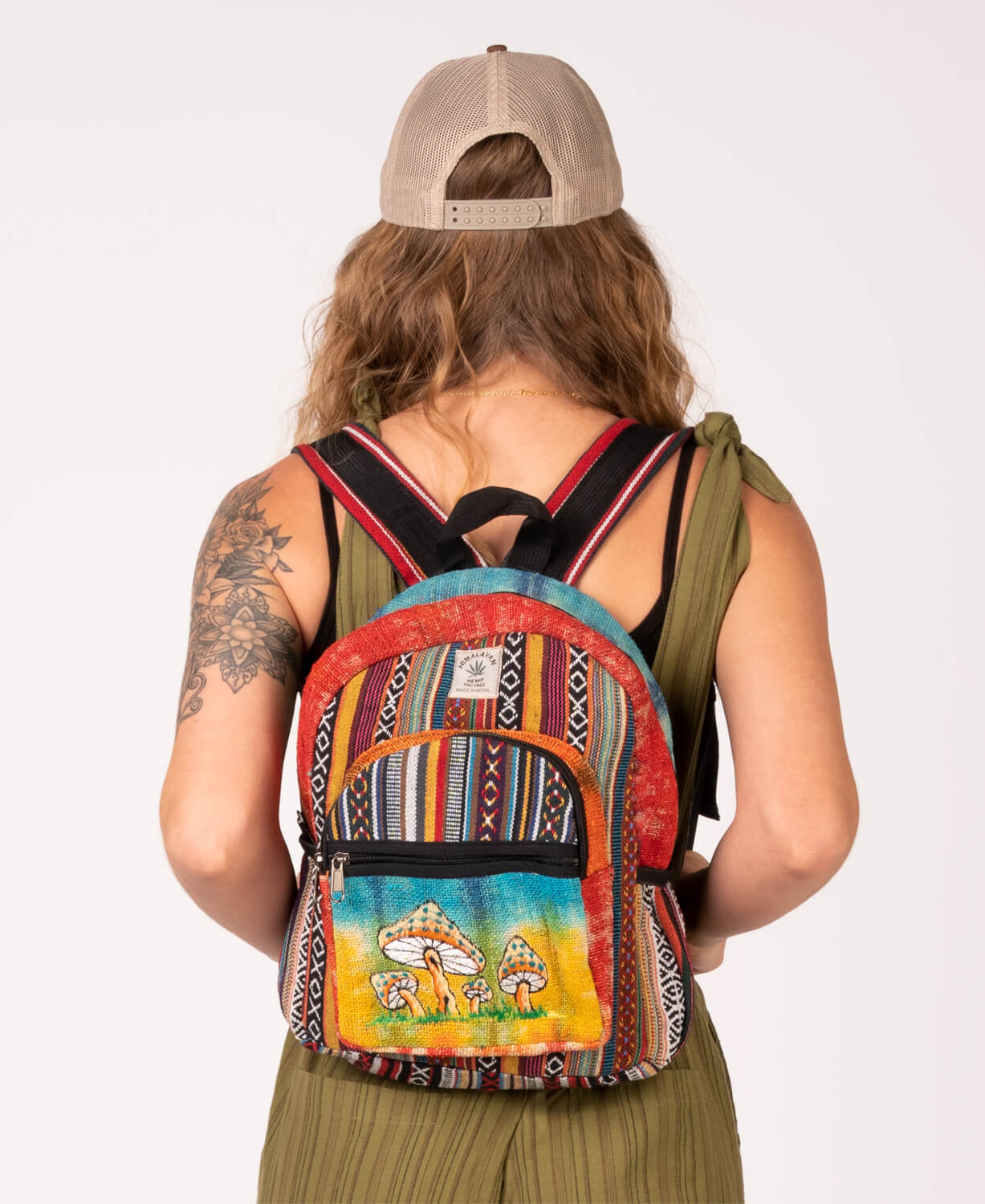 Psychedelic Floral Brocade Tiny Backpack 