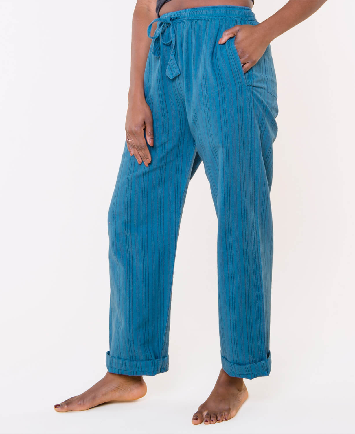 Striped Hippie Lounge Pants - Blue Dream