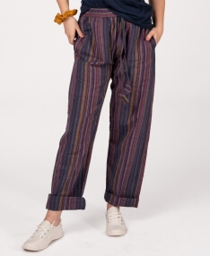 Closeout! Striped Hippie Lounge Pants - Rainbow Kush