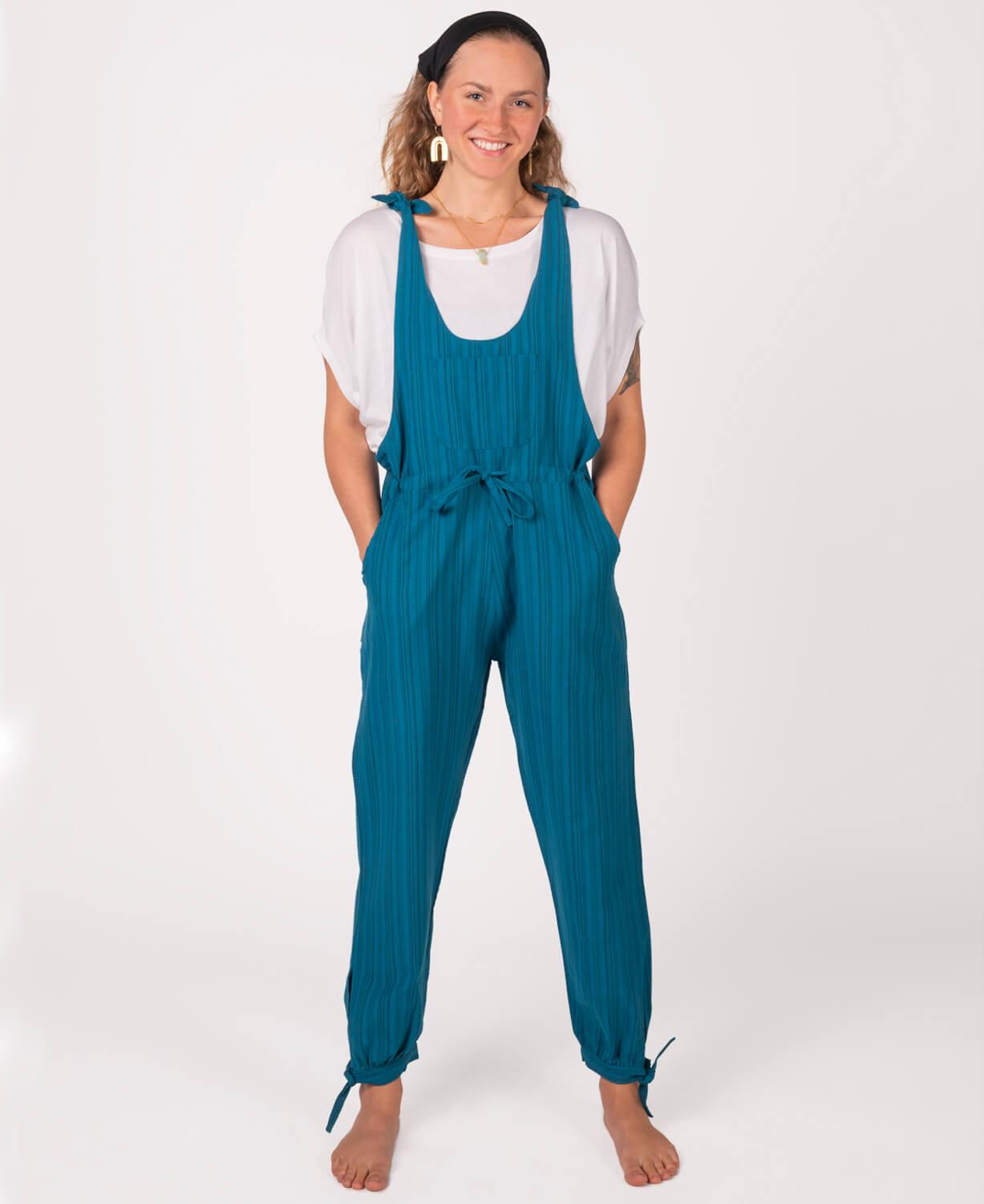 Blue Hippie Overalls | Blue Boho Overalls | Soul Flower