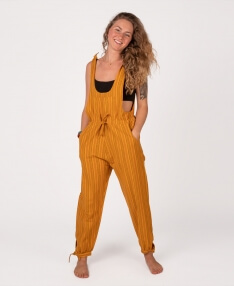 Striped Hippie Overalls - Pineapple Express