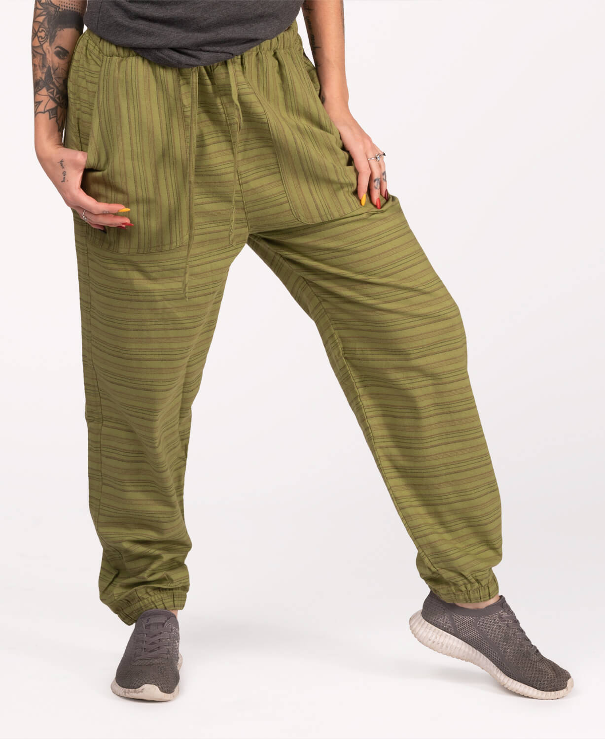Dressoir Lol erwt Green Hippie Harem Pants | Striped Harems | Soul Flower
