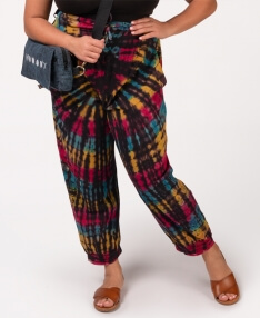 Lightning Tie-Dye Joggers | Tie-Dye Harem Pants | Soul Flower