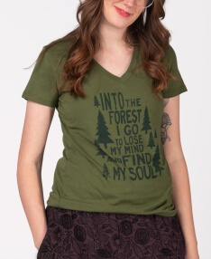 Final Sale! Into the Forest Hemp Viscose V-Neck