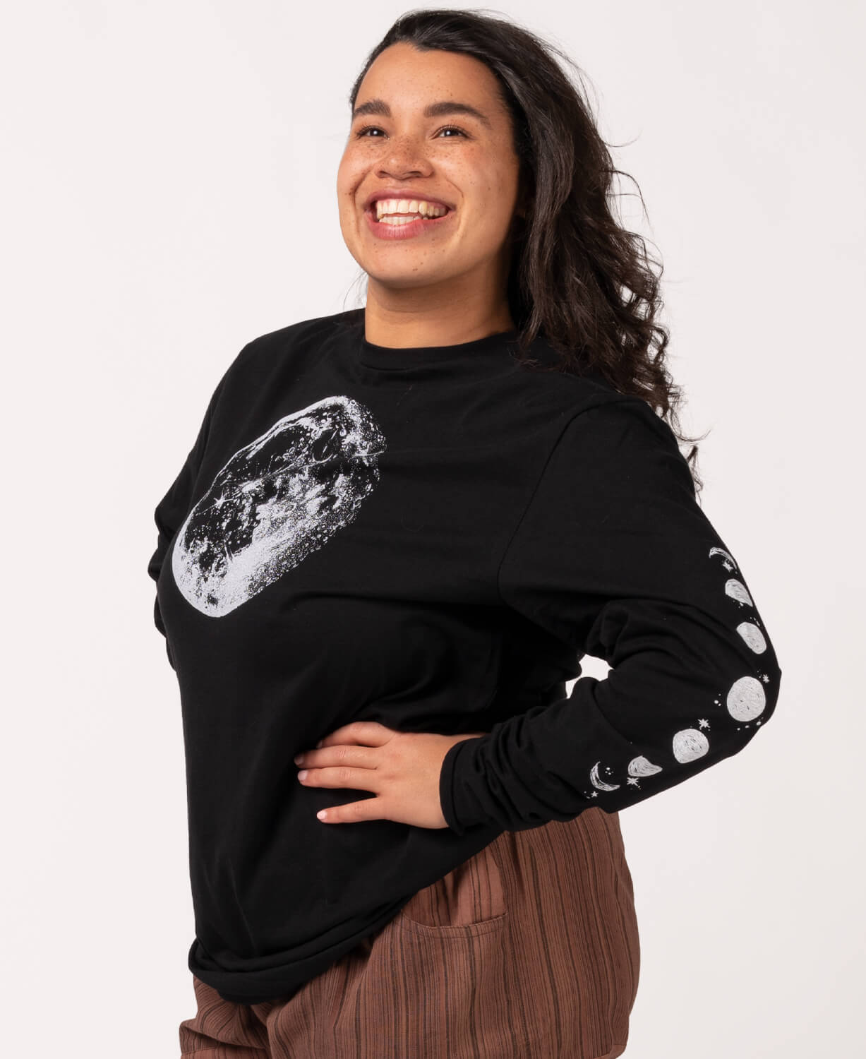 Full Moon Long Sleeve Organic T-Shirt - Unisex