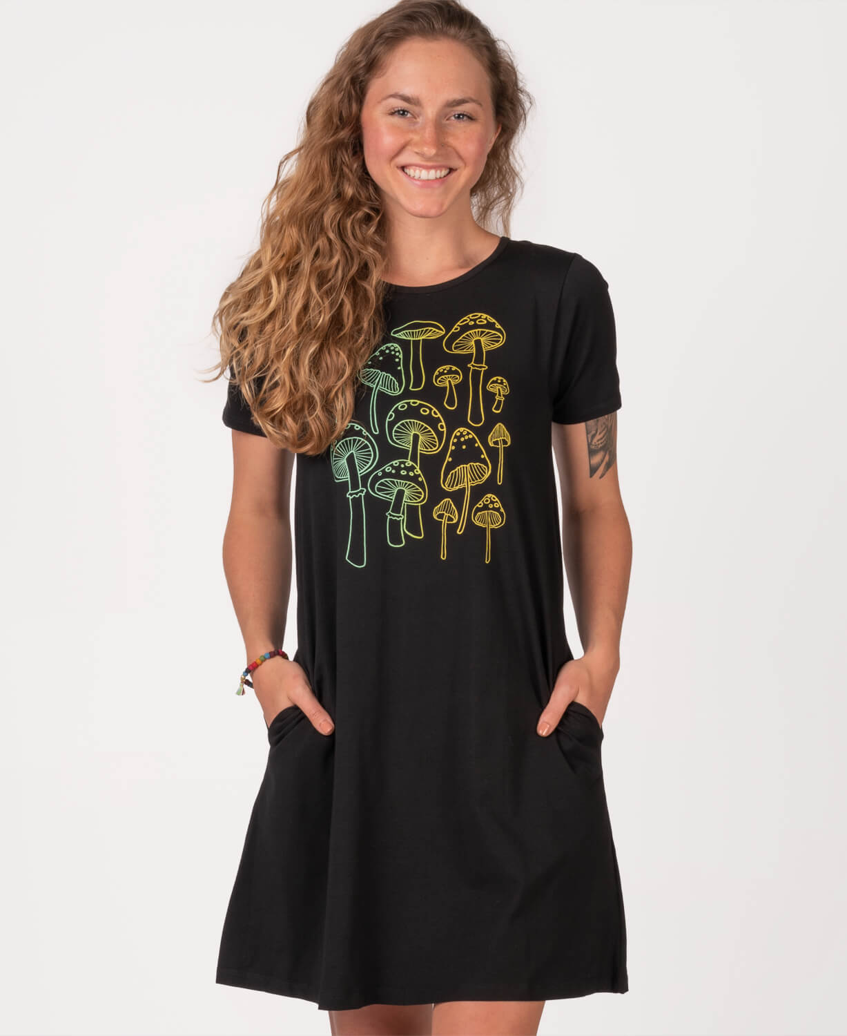 Mushrooms T-Shirt Dress