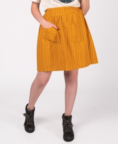 Final Sale! Striped Hippie Skirt with Elastic Waist - Pineapple Express