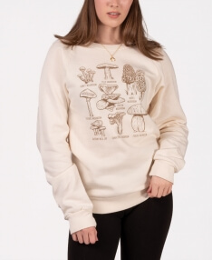 Mushroom Botanical Organic Crew Sweatshirt