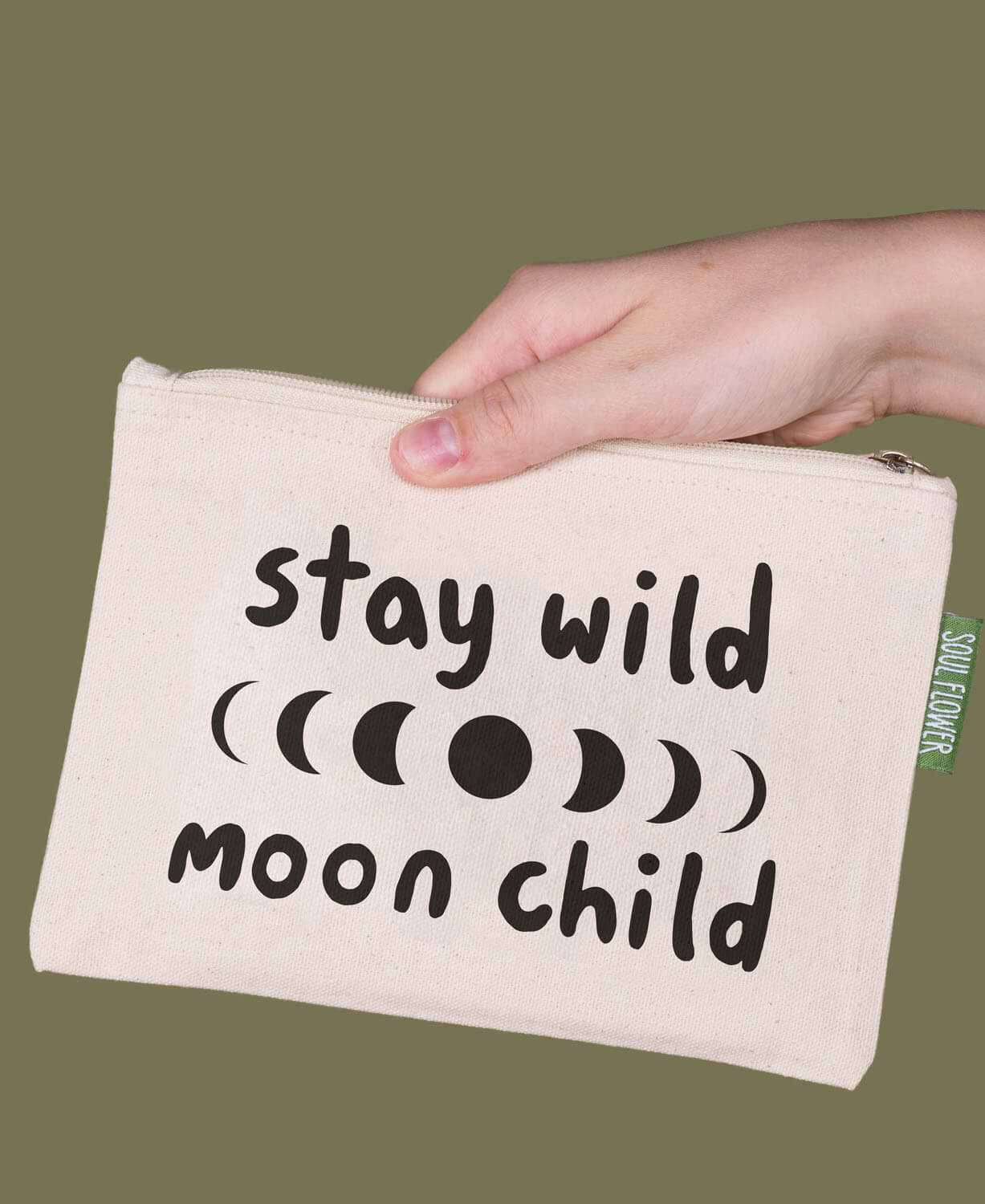 Stay Wild Moon Child Large Zipper Pouch
