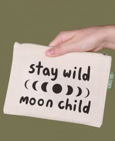 Stay Wild Moon Child Large Zipper Pouch