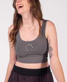 Mini Moon Phases Organic Cropped Tank Top