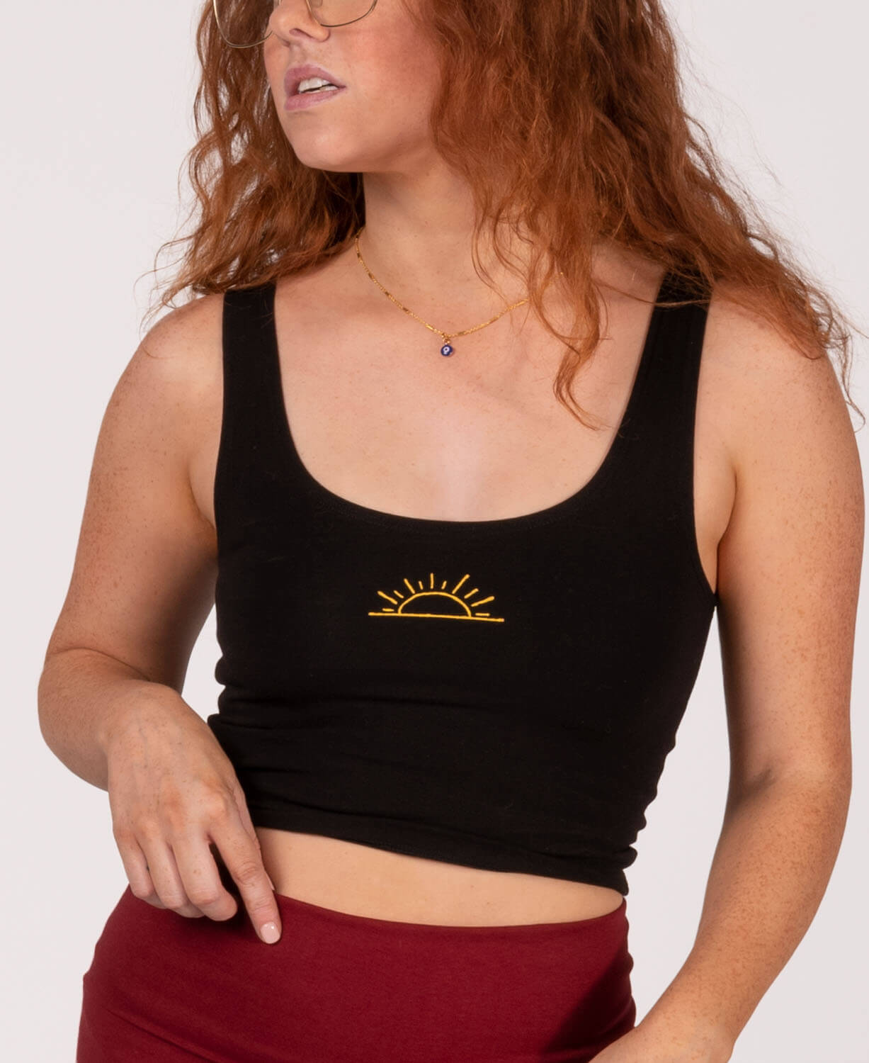Closeout! Mini Sun Organic Cropped Tank Top