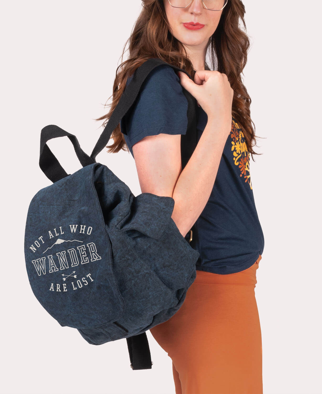 Not All Who Wander Slouchy Backpack