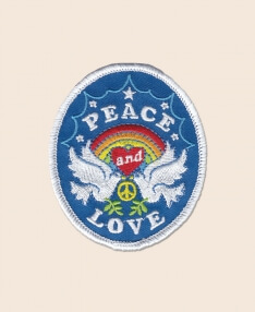 Peace and Love Iron-On Patch