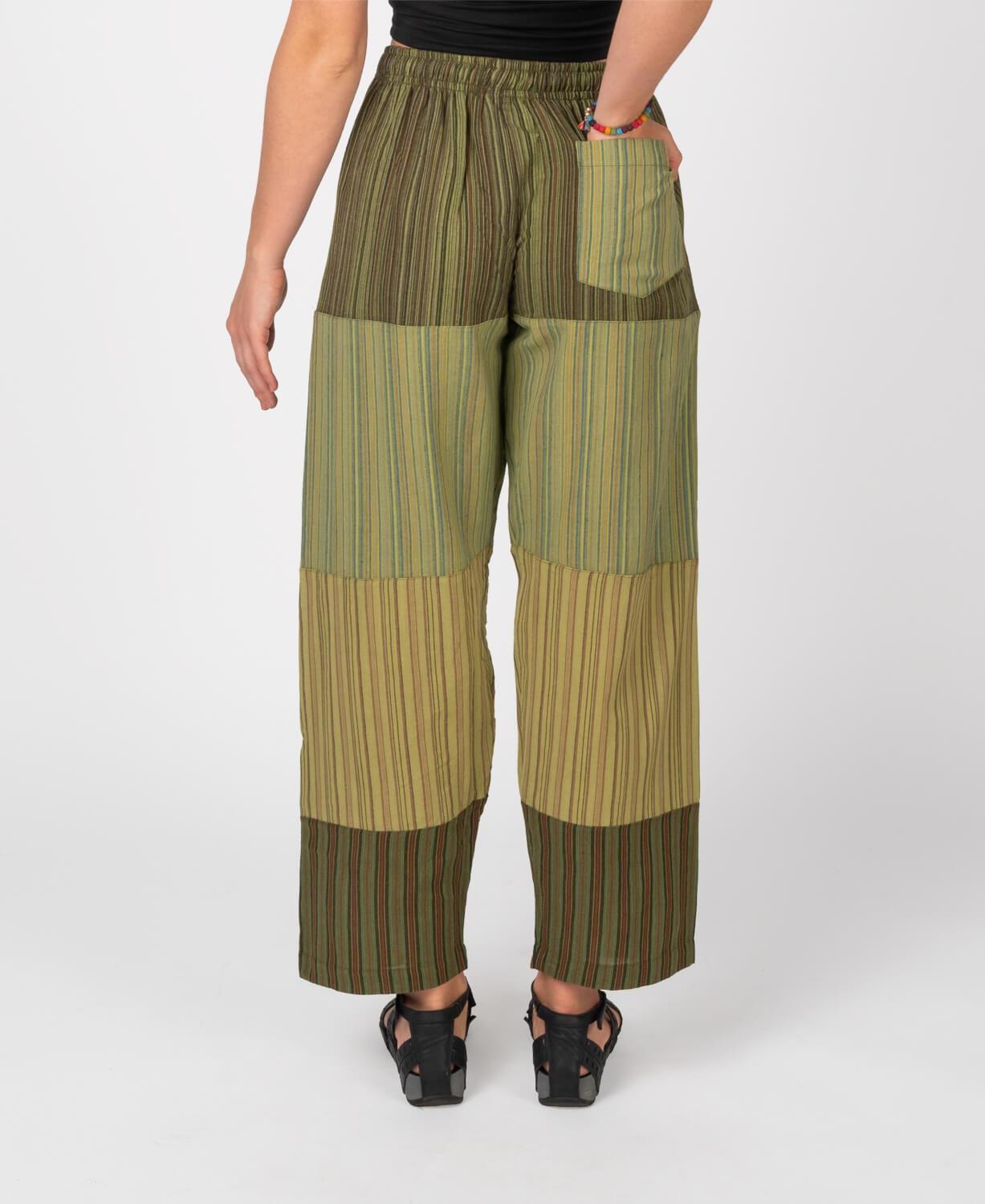 MALION vintage flower patchwork パンツ MERE Mineral Washed Floral WaveKnit Jacquard Patchwork Pants