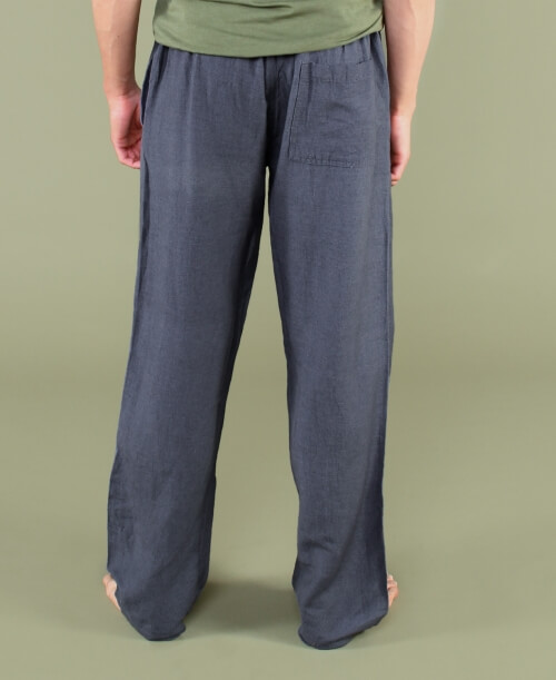 Navy Blue Hemp Yoga Pants | Mens Hemp Yoga Pants | Soul Flower