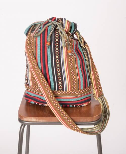 Boho bag - colorful hippie bag, handmade bohemian shoulder bag