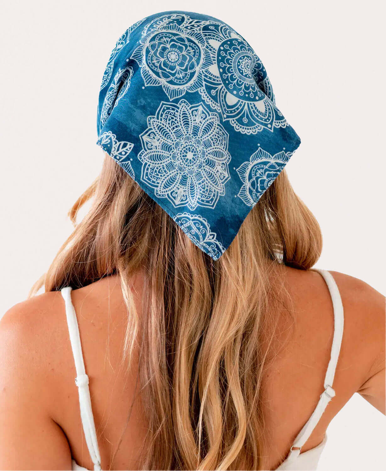 Blue Cotton Bandana  Hippie Bandanas  Soul Flower