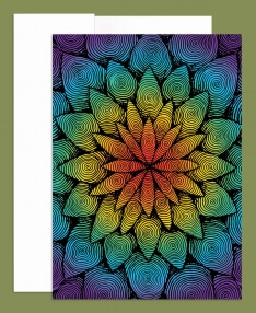 Trippy Flower Greeting Card
