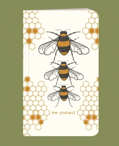 Bee Yourself Honeycomb Recycled Notebook