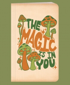 Magic Mushrooms Recycled Notebook