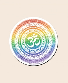 Rainbow OM Mandala Magnet
