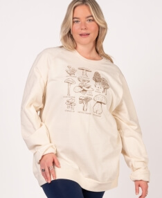 Mushroom Botanical Sweatshirt | Mushroom Varieties | Soul Flower