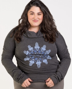 Hamsa Mandala Hoody | Yoga Hoodie | Soul Flower