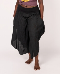 Black Angel Wing Pants | Flowy Hippie Pants | Soul Flower