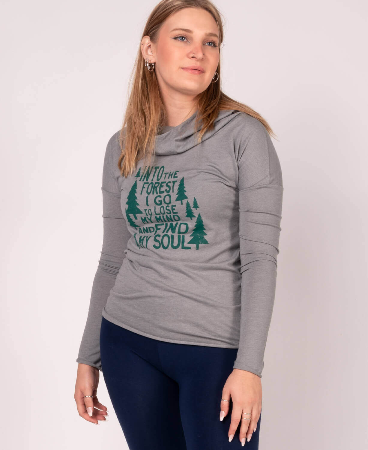 Closeout! Into the Forest Cowl Yoga Hoody