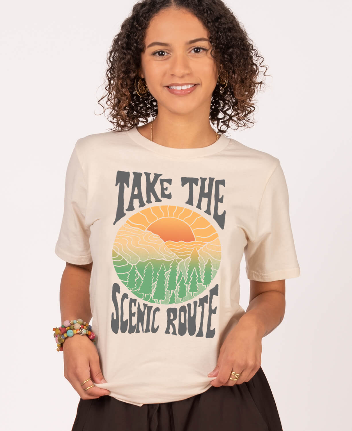 Closeout! Take the Scenic Route Organic T-Shirt - Unisex