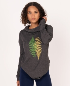 Ferns Cowl Yoga Hoody