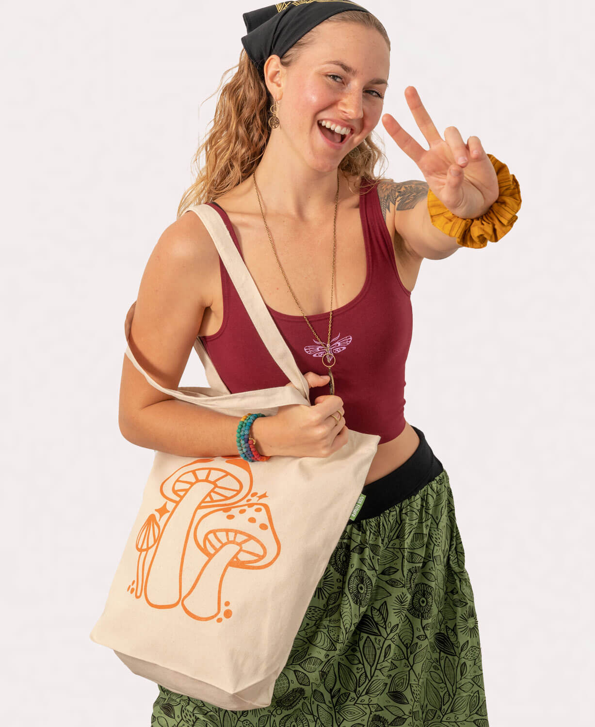 Three Little Mushrooms Tote Bag