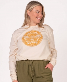 Bee Mandala Long Sleeve T-Shirt | Soul Flower
