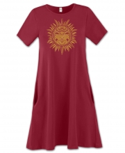 NEW! Celestial Sun Art T-Shirt Dress