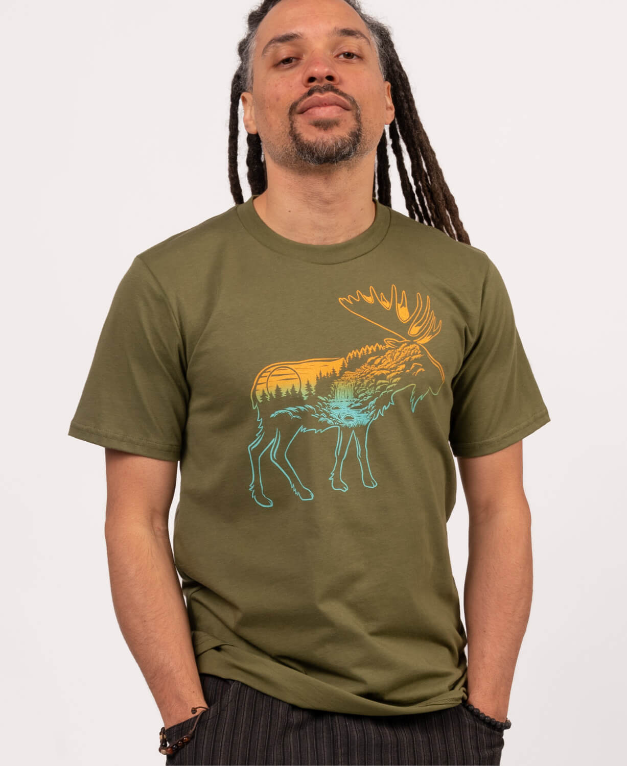 Moose Scene Organic T-Shirt - Unisex
