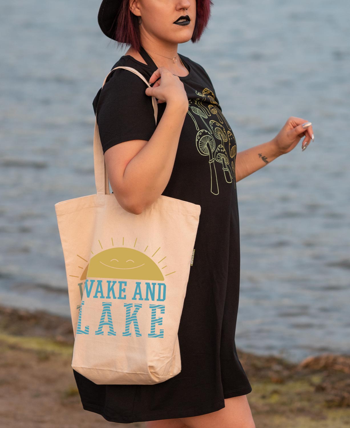 NEW! Wake And Lake Eco Tote Bag