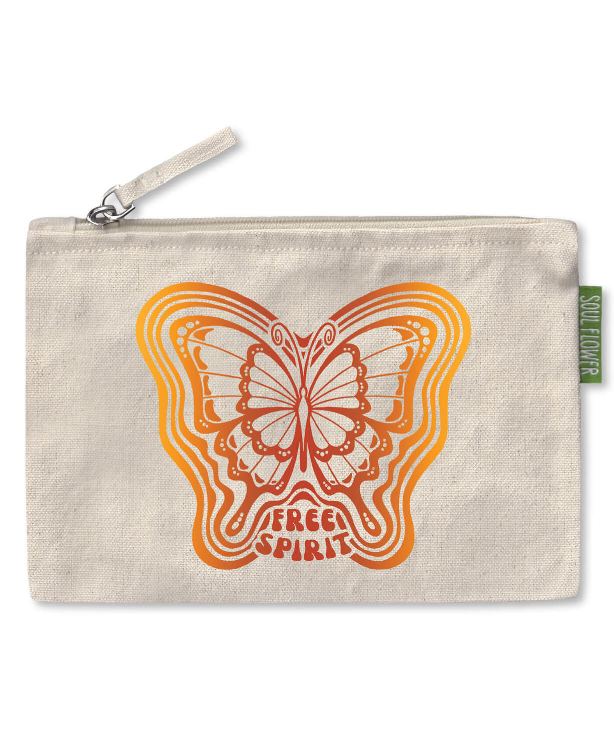 NEW! Free Spirit Butterfly Large Zipper Pouch