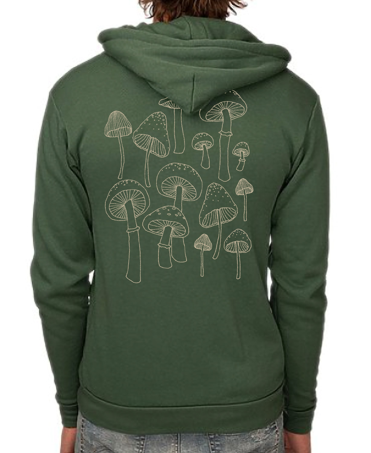 NEW! Mushrooms Fleece Zip Hoody - Unisex